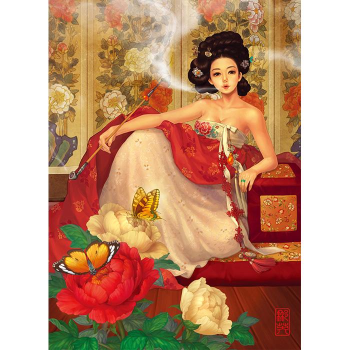 2000 Piece Jigsaw Puzzle - Peony Woman