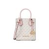 MK Mercer Monograma Bloque de Color Logo Colgante Estilo Viajero Cuero Sintético Partitura Bolsa Mini Bolsos de Mano para Mujer 35T1GM9C0I-640