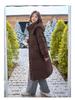 Women's High-End Extra Long White Duck Down Hooded Coat with Large Pockets - YJ6852