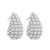 Hot Sale Luxury Jewelry Pearl C-shaped Earrings Korean Fashion Design Women's Earrings
