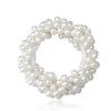 Girls Scrunchies Luxury Big Elegant White Pearl Hair Ties Beads Rubber Bands Ponytail Holders Elastic Hair Band Hair Accessories