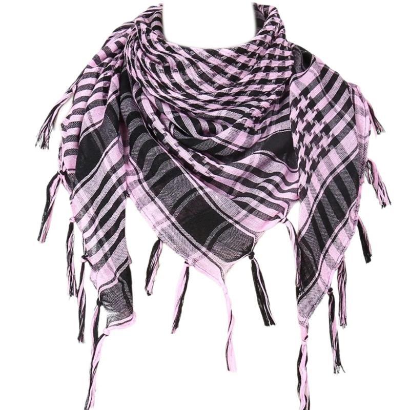 124A Ørken Shemagh Tørklæde Blødt Med Kvast Arabisk Hovedtørklæde Unisex Keffiyeh Bandana Unisex Hovedindpakning Arabisk Tørklæde Hovedbeklædning