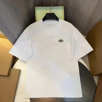 Nuova T-shirt 2026 con Etichetta Piccola Stampata Cotone Pesante Adatta Sia per Uomini che per Donne Top Largo da Strada a Maniche Corte