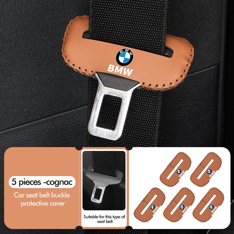1/2/5pcs Auto Leather Belt Buckle Protector Durable Guard Cover For BMW E93 F10 F20 F30 F40 F15 F25 F26 F31 F49 F86 M3 M5 X3 E90