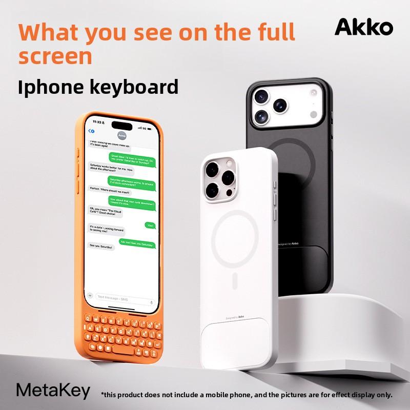 MetaKey All-in-one with Night light Mobile Keyboard Phone Case For IPhone 17 Pro Max For Magsafe Magnetic Charge Protector Cover
