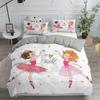 Capa de edredom para meninas dançando balé, lindas bailarinas, conjunto de cama para meninas 135, capa de edredom rosa, cama de solteiro, princesa, HomeTextiles