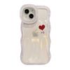 Love chain is suitable for Apple 17promax transparent mobile phone case iphone15 double bracket 16 simple 14 silicone.