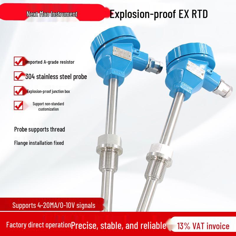 

Explosion-Proof RTD Thermometer with PT100 Sensor & K-Type Thermocouple Probe, 4-20mA Temperature Transmitter Customized Specification
