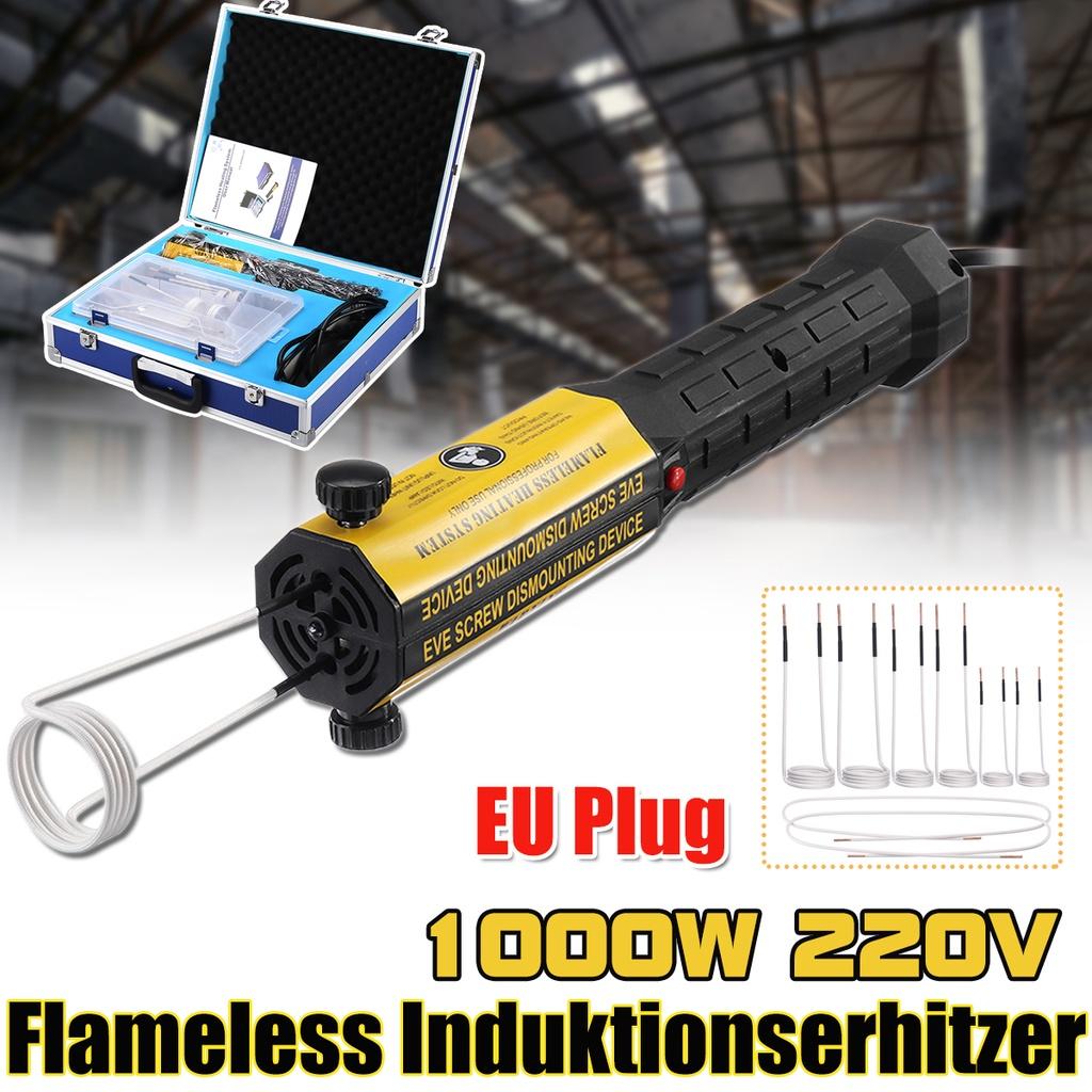 1000W 2 Wires Bolt Remover Car Repair Tool Mini Induction Heater with 6 Coils Tool Kits Flameless Magnetic Induction Heater