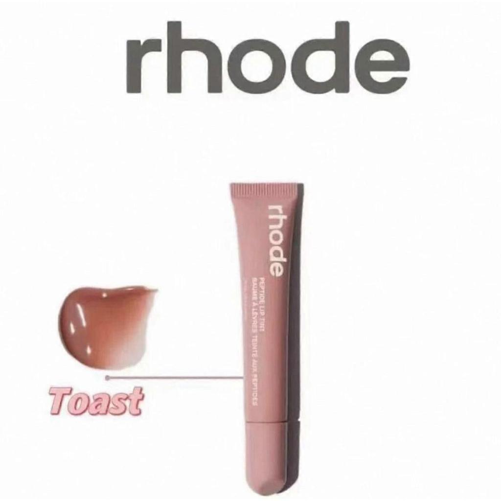 RHODE Błyszczyk do ust z peptydami, Nawilżający koloryzujący żelowy tint do ust, Tuba, Lustrzane wykończenie, Kolor Toast, 1 sztuka