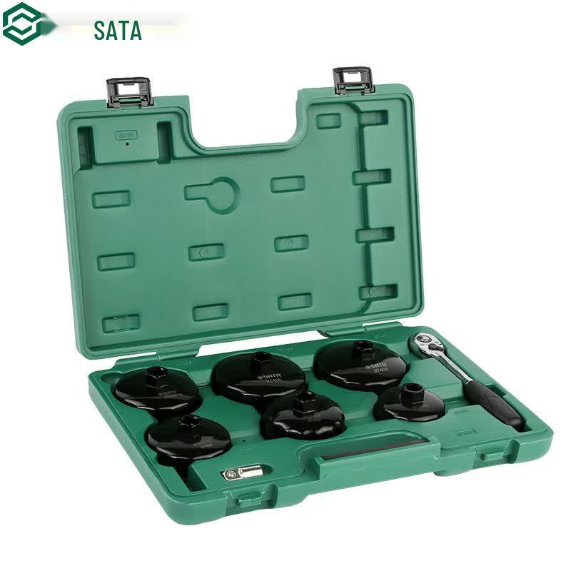 SATA 09703 8-Piece Cap-Type Oil Filter Wrench Set 8-Piece Set