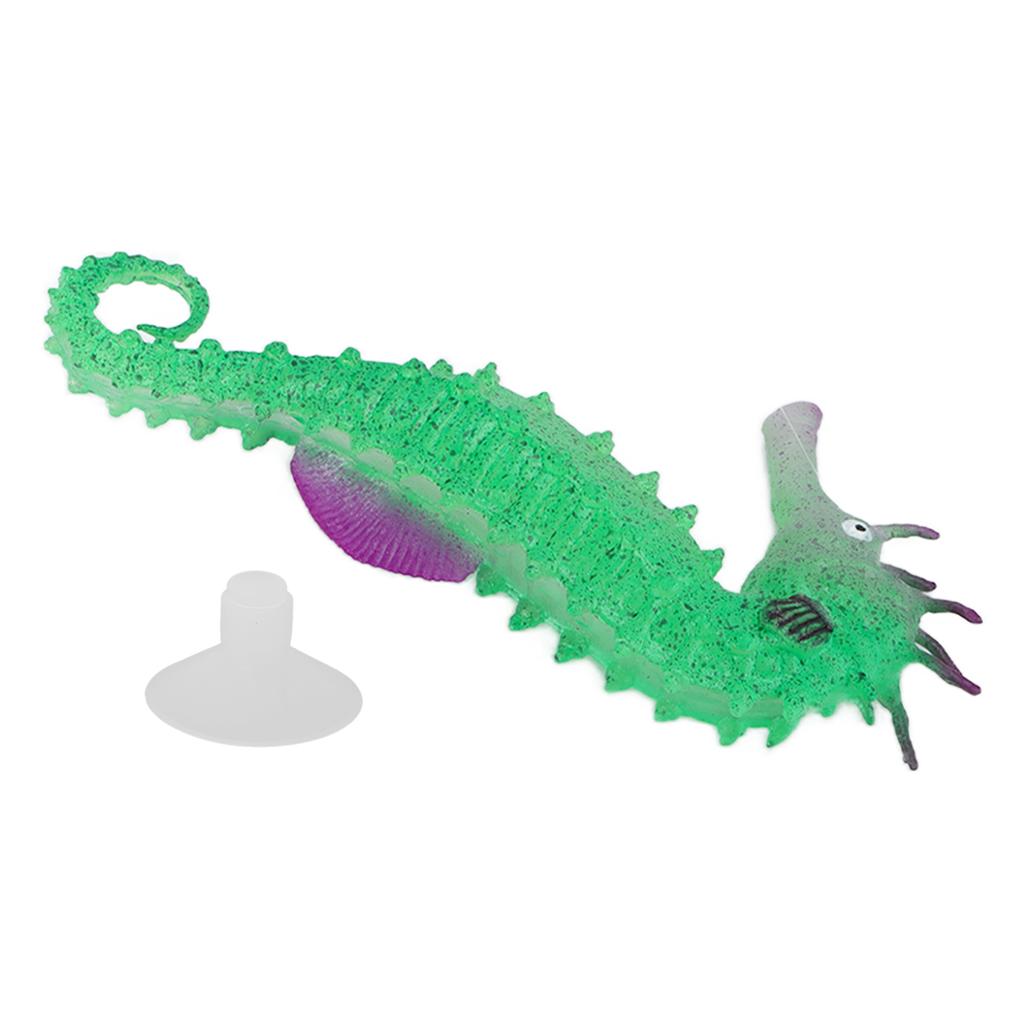 Simulation Seahorse   Luminous Silicone Hippocampus with Suction for Aquariums