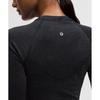 Lululemon Swiftly Tech Cropped Long Sleeve Shirt 2.0  Sparkle Black Rainbow Lurex