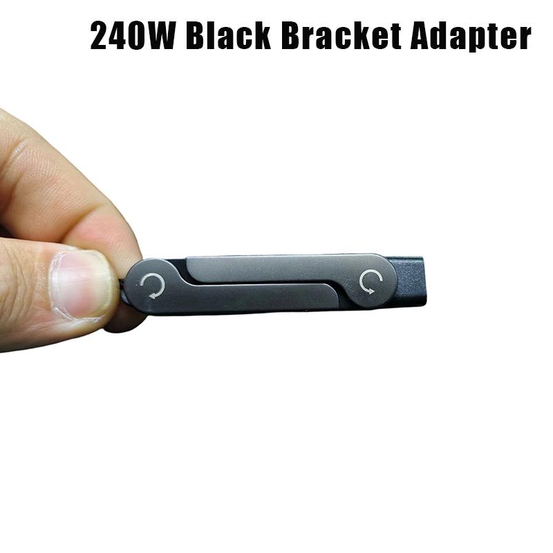 Type C Phone Charging Bracket Adapter 240W Fast Charging OTG Type-C Male To USB-C Female Converter With Foldable Holder
