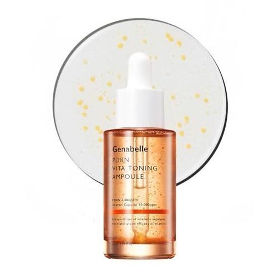 Genabelle PDRN Vita Toning Ampoule 30ml High Concentration Vitamin Capsule Serum Hyaluronic Acid Peptide Low Irritation Moisturizing Hydration Skin