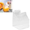 Niedliche Hausform Transparent Kaffee Milch Wasser Glas Tasse Becher Ausgießer Karton Container