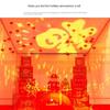 Red Color Changing New Year Lantern Rotating LED Atmosphere Lamp Self Flashing Automatic Chinese Fuzi Light Bulb Home Decor