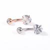 Fashion Heart Shape Sexy Belly Button Rings Belly Piercing Zircon Body Jewelry Navel Piercing Rings