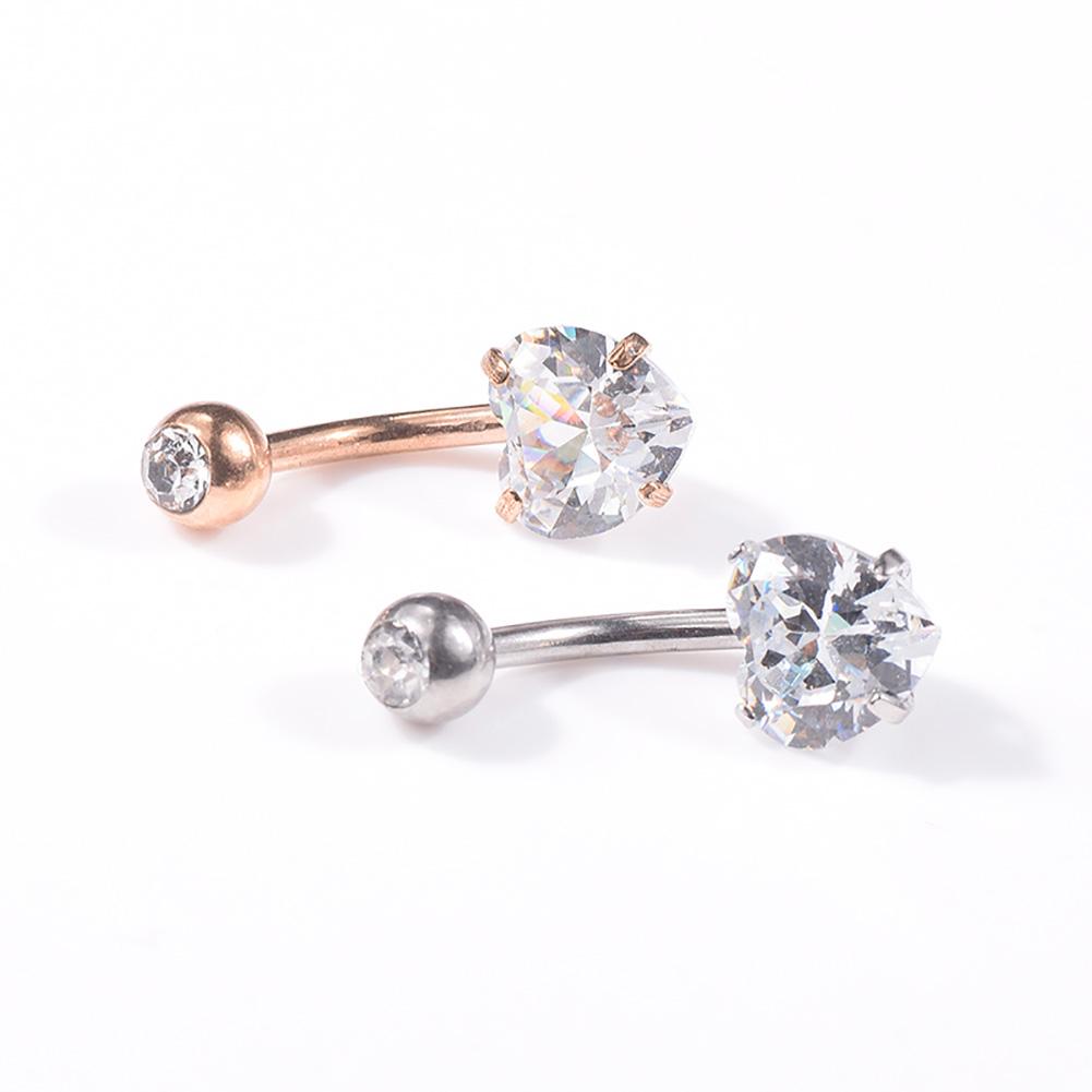 Fashion Heart Shape Sexy Belly Button Rings Belly Piercing Zircon Body Jewelry Navel Piercing Rings