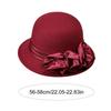 Warm Wool Formal Hat Adjustable Flower Decorated Hat Korean Fisherman Hat  Top Hat
