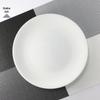 Pure White Ceramic Round Flat Dinner Plate