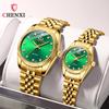 Men'S Women'S Watch Waterproof Alloy Watch Luminous Watch Women'S Men'S Gold Couple Watch