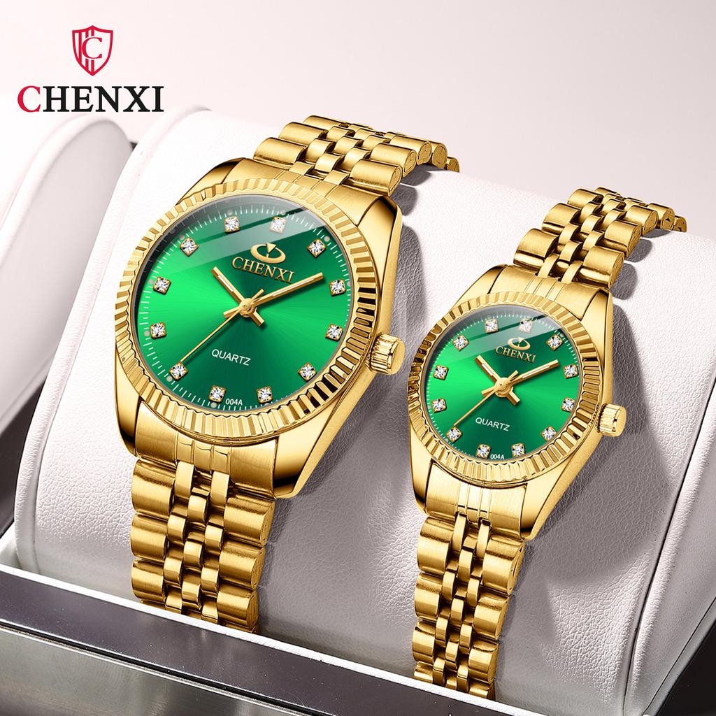 Men'S Women'S Watch Waterproof Alloy Watch Luminous Watch Women'S Men'S Gold Couple Watch