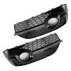 RSQ3 Style Honeycomb Front Fog Light Covers Fit Q3 2013-2015 Gloss Black