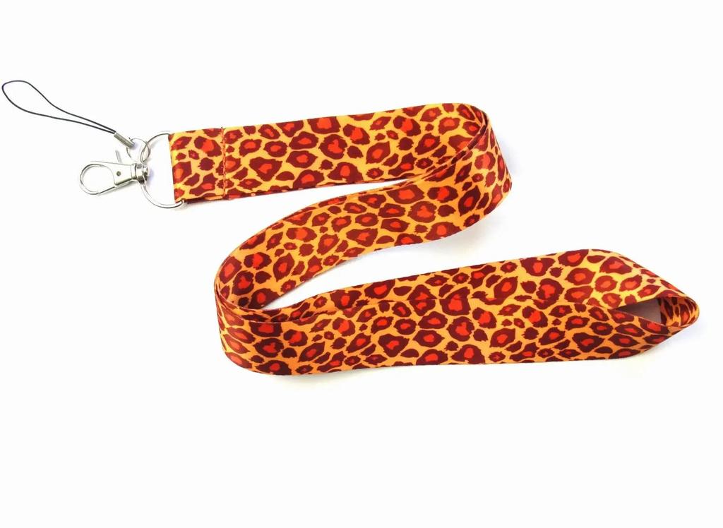 Leopard Animal Printed Key Lanyard ID Badge Card Holders Phone Neck Straps with Keyring Phone Accessories
