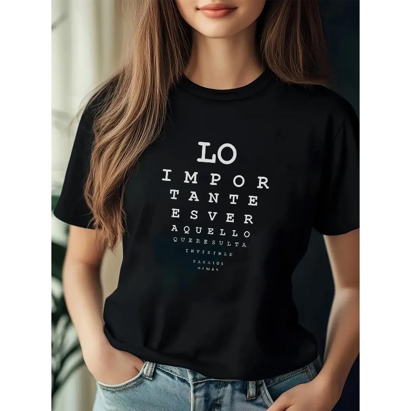 

European sizes Women s Fashion Creative Print T-Shirt, All-Season Stylish, Simple, Casual, Comfortable, Trendy, Soft, Fitness, Daily Outdoor Sports 4XL