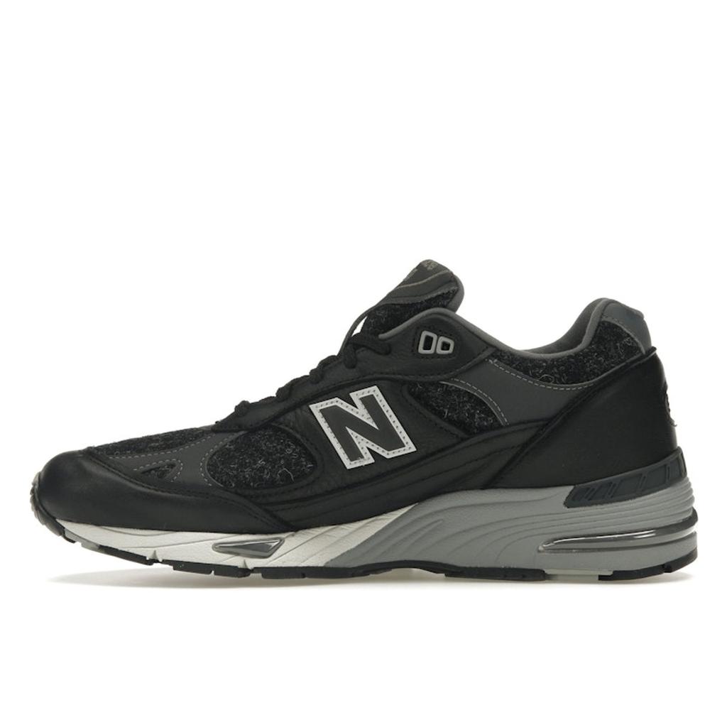 New Balance 991 Made In England Harris Tweed Men Sneakers Black Magnet Smoked-Pearl M991DJ
