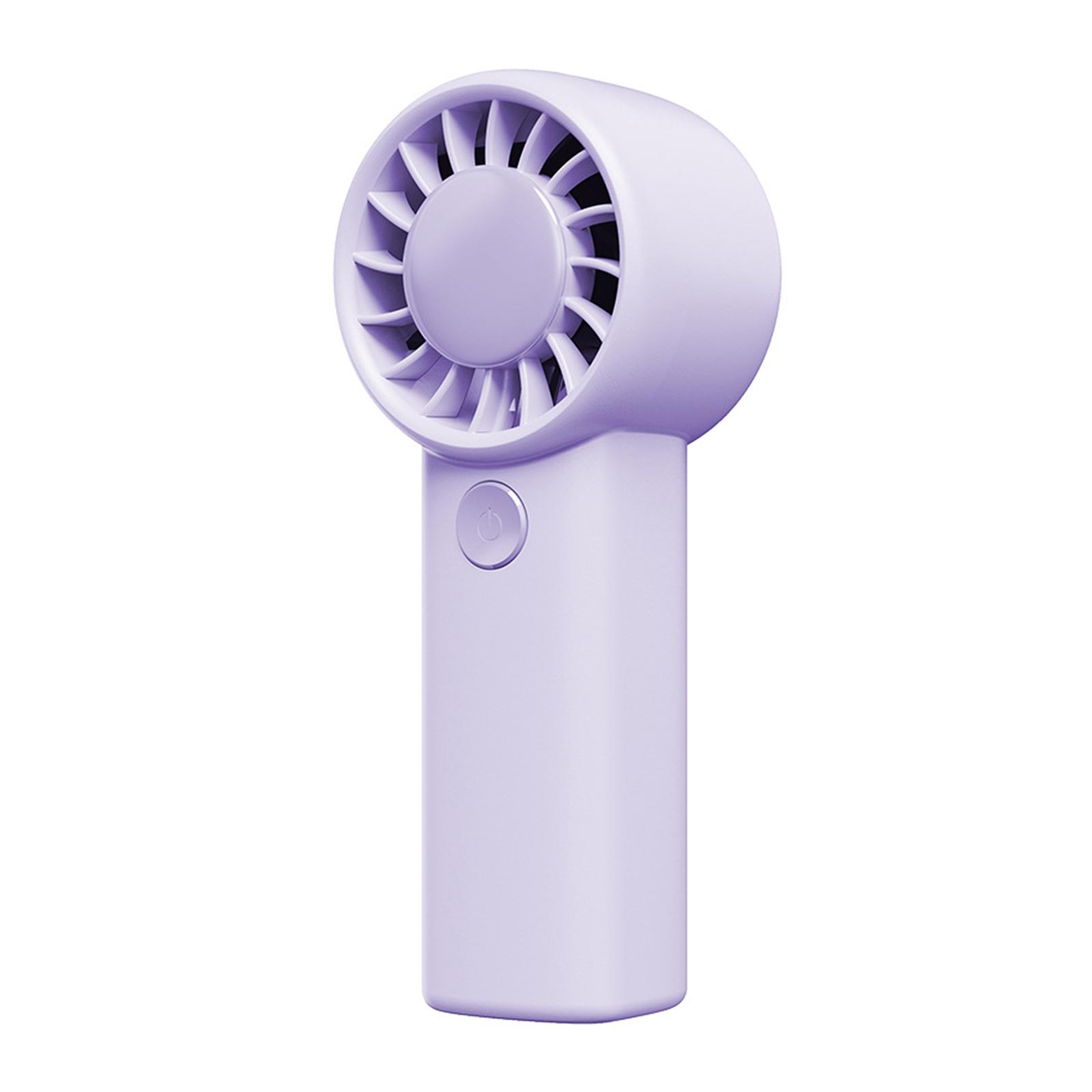 

Mini Fans 3 Speed Adjustable Cooling Fan Type-C Rechargeable Build in 500mAh Battery for Office Camping Travel Outdoor фіолетовий