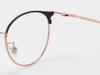 Alloaiweeo [Aloxrounz] Ar8013A C2 Half Two-Tone Black & Rose Gold Beta Titanium Round Glasses