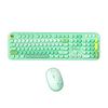 Mofii Adorable Vintage Typewriter Look Wireless Keyboard + Full-Sized Mouse Set | Universal Desktop/Laptop Use (2.4GHz)