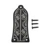 Truss Rod Cover with Screws Pattern Decoration Metal Cover Plate Replacement Guitar Accessories