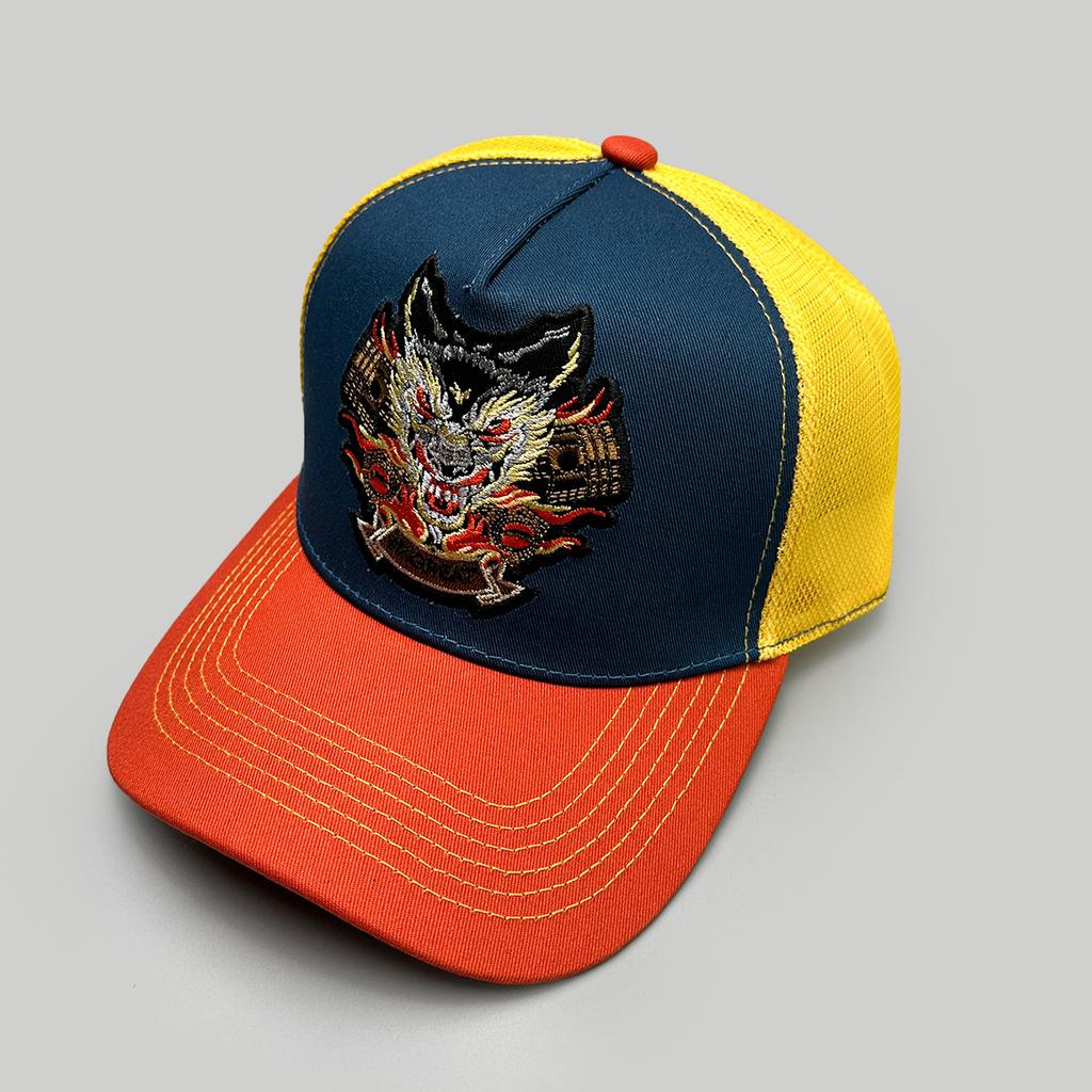 Spring And Summer Chinese Style Faucet Embroidered Baseball Cap Men'S And Women'S Shading Color Matching Personalized Outdoor Fashion Truck Hat