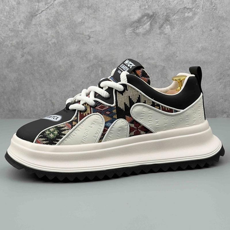 Fashion Vintage Fashion New Designers Men's All Match Patchwork Causal Shoes Flats Moccasins Walking Sneakers Zapatillas Hombre