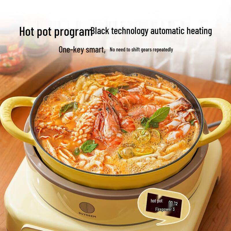 Buydeem Multi-Functional Cast Iron Enamel Stew Pot