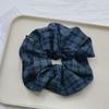 Korean Style 2025 Pure Cotton Plaid Scrunchie & Headband - Versatile Girly Hair Accessory