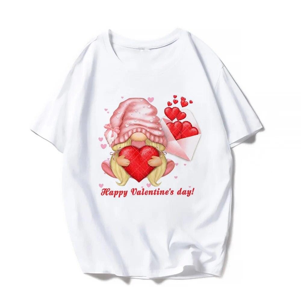 Grafické tričko Dámské oblečení 90. léta Sladké srdce lásky Valentýn Dámský potisk T Oblečení Léto Dámská móda Trička s krátkým rukávem