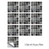 10pcs/set 10/15/20/30cm Flat Marble Mosaic Hard Tiles Wall Sticker Kitchen Bathroom Floor Diagonal Decor Wallpaper PVC Art Mural