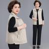 Stylish Plaid Vest Jacket for Middle-Aged & Elderly Women - Perfect for Spring & Autumn