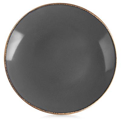 Talerz Deserowy Płytki Mały na Ciasto Deser Ceramiczny Szary 20,5 cm