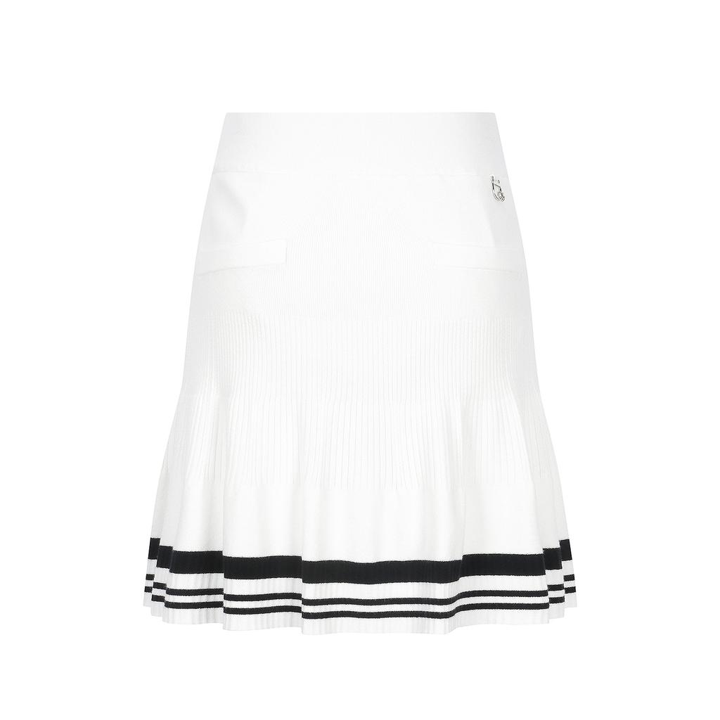 MARTINE GOLF Flared Knit Culotte_O/White