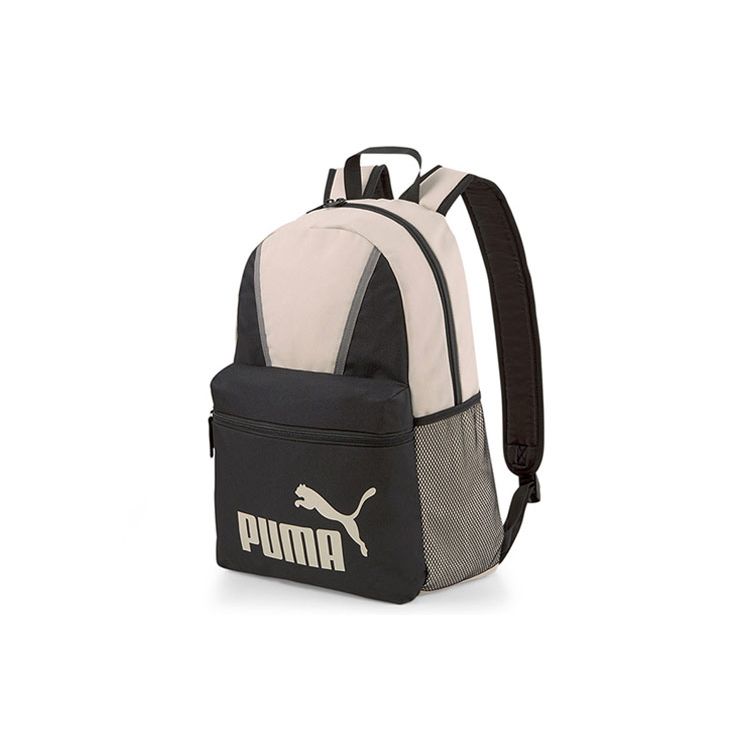 Puma Phase Blocking Sports Casual Student Fabric Backpack Unisex Backpack Black 078962-02 Black