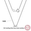 Effie Queen 100% 925 Silver Basic Chain Necklaces Box/Snake/Chopin/Figaro Beaded Chain 40-60cm Unisex DIY Casual Wear