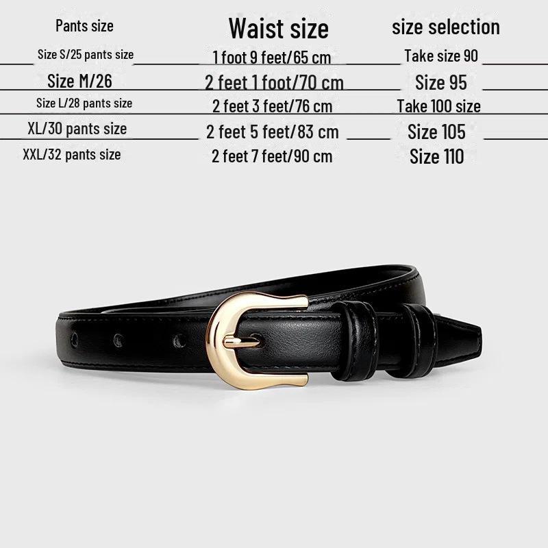 

Универсальный женский ремень с пряжкой-шпилькой — идеально подходит для джинсов и летней одежды 110 cm чёрный