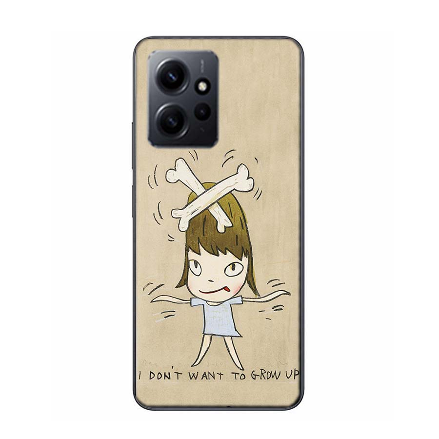 Cute Nara Yoshitomo Art Phone Case For Redmi 12 13C 12C 15C 9 10 10C Note 13 Pro Plus 14 15 Pro 9T 9C 9A TPU Soft Cover Clear Ce