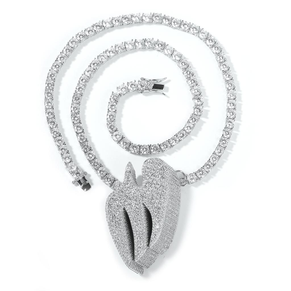 Hip Hop Gumeng Trend Hip Hop Pattern Feiyan Pendant Tennis Chain Unique Personality Pendant