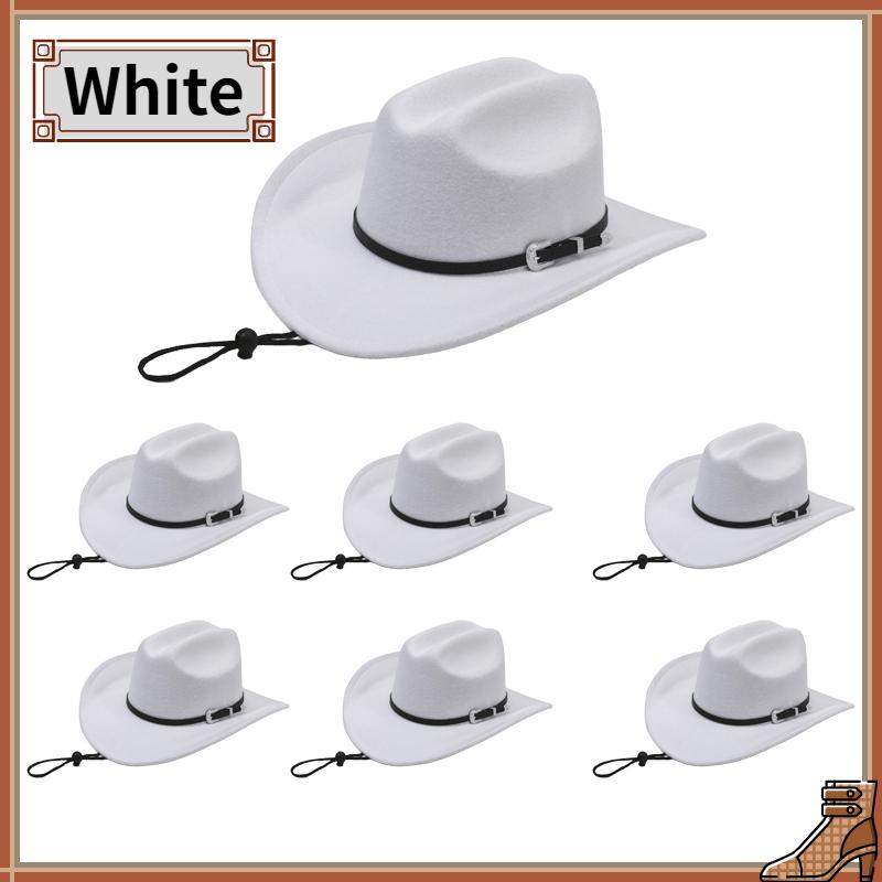 

3-24PCS Cowboy Hats Wedding Western Cowboy Hats Party Bachelorette Cowgirls Hats with Shapeable Wide Brim for Party Guests Gifts 3 PCS белый